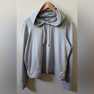 Vuori Women’s XL Halo Hoodie Pullover Heather Light Gray Stretch